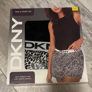 DKNY Black and White Tank & Short Set